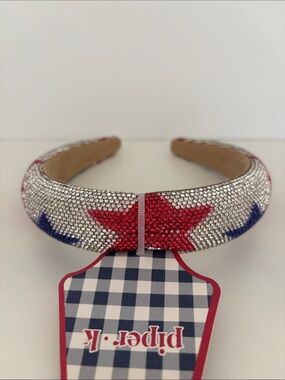 Crystal Star Padded Headband - Red & Blue